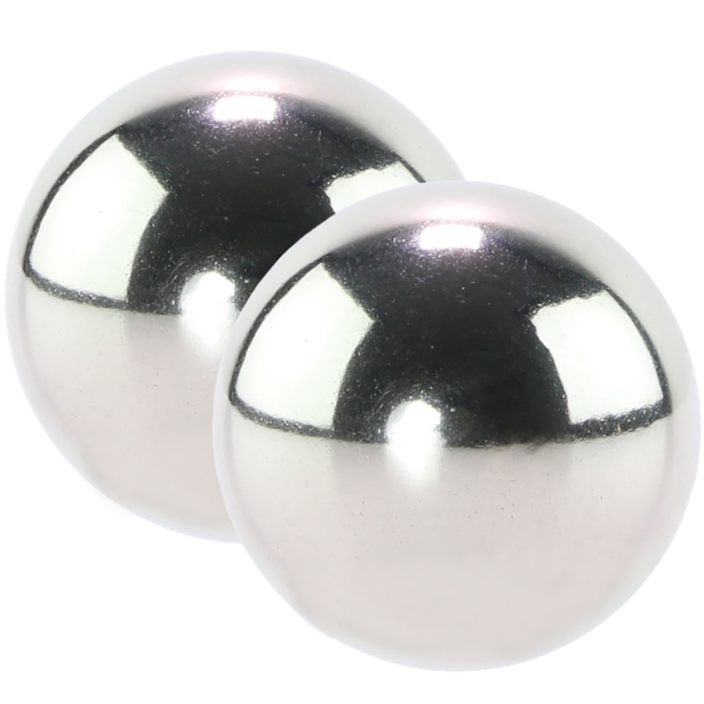 Metallic Weighted Steel Orgasm Balls in Silver Kegel, Ben Wa and Pelvic Health Tools - Tophatter Daily Deals