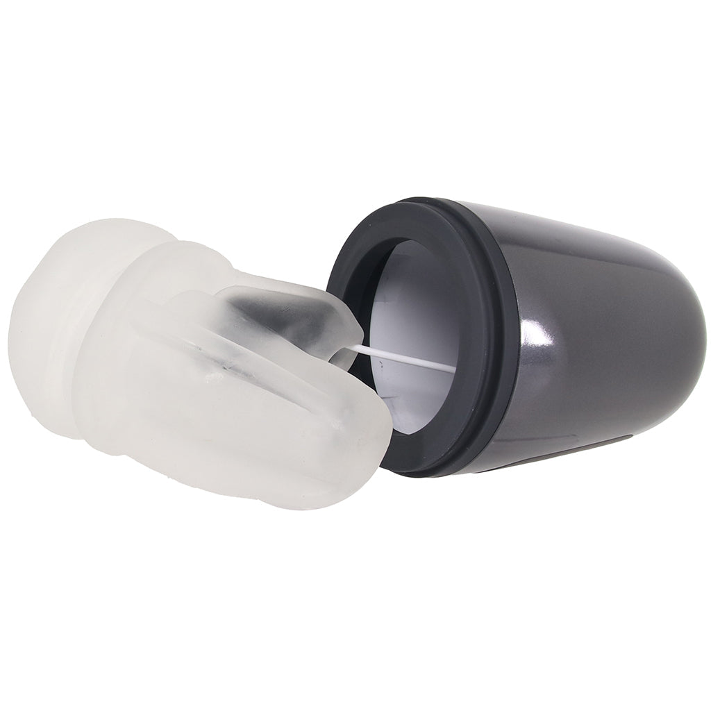 Pumped Vibrobator Masturbator in Gunmetal - Tophatter's Adult Sex Toys Online Male Masturbators > Auto Strokers - Tophatter Daily Deals