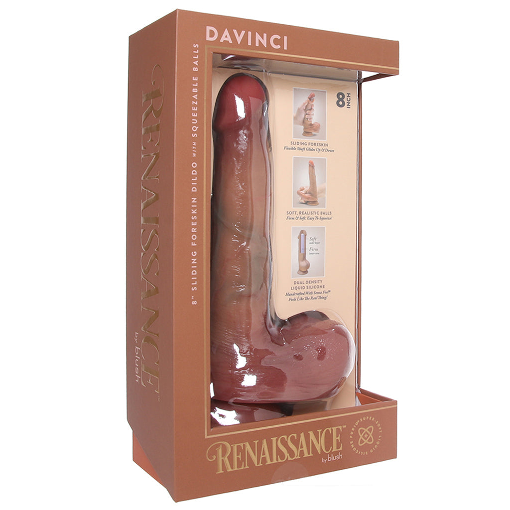 Renaissance DaVinci 8 Inch Sliding Foreskin Dildo in Tan Dildo Sex Toys > Realistic Dildos - Tophatter Daily Deals