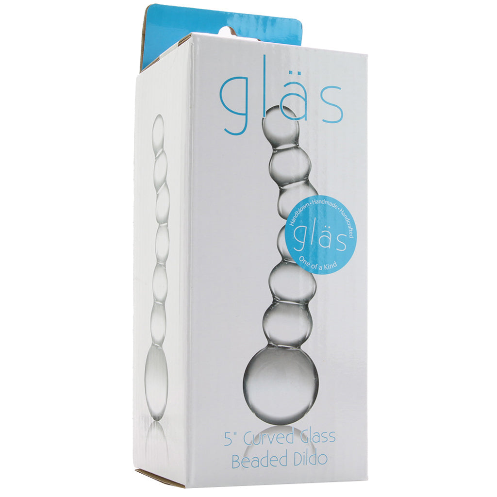 5 Inch Curved Glass Beaded Dildo Dildo Sex Toys > Non-Phallic Dildos - Tophatter Daily Deals