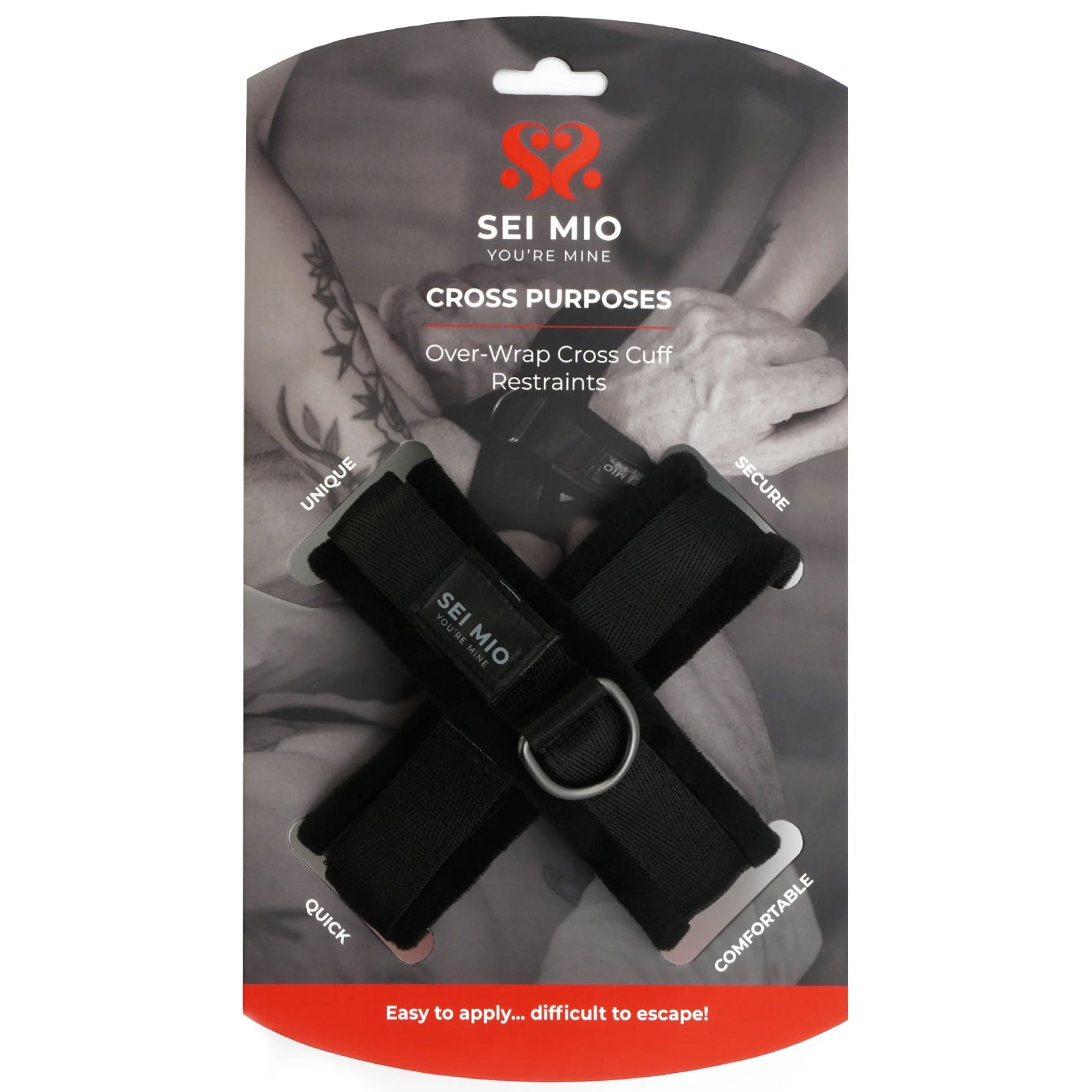 Sei Mio Cross Purposes Cuff Restraints Bondage and Fetish > Wrist and Ankle Cuffs - Tophatter Daily Deals