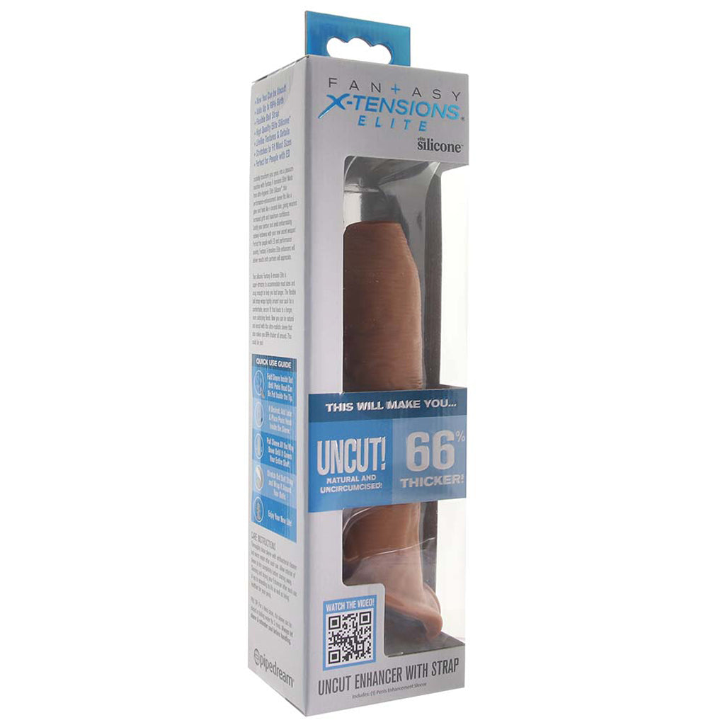 Fantasy X-tensions Elite Uncut Enhancer with Strap in Tan Male Enhancement > Extenders and Sleeves - Tophatter Daily Deals