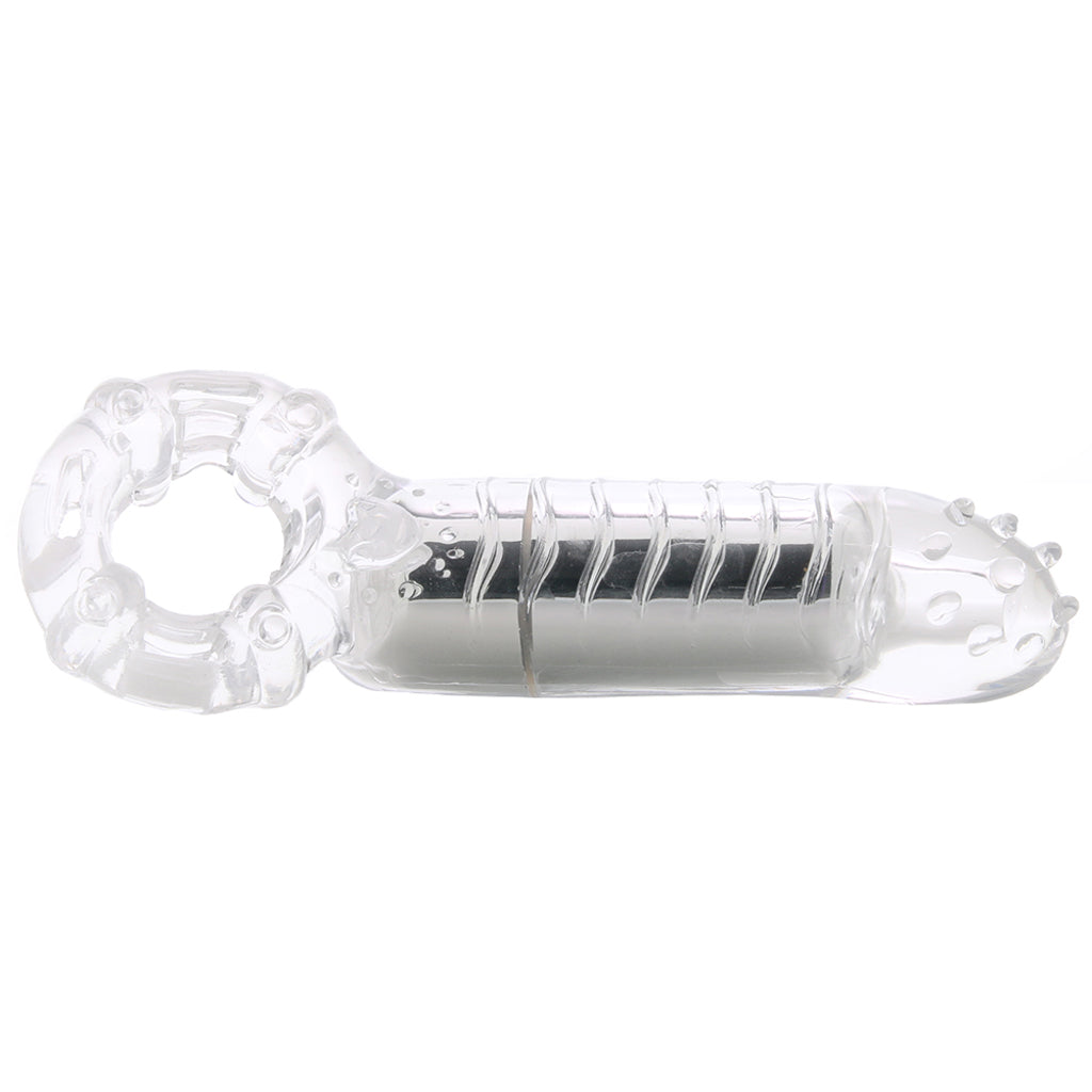 MachO Clitoral Massage Vibrating Cock Ring in Clear - Tophatter's Vibrator Deals Online Cock Rings - Tophatter Daily Deals