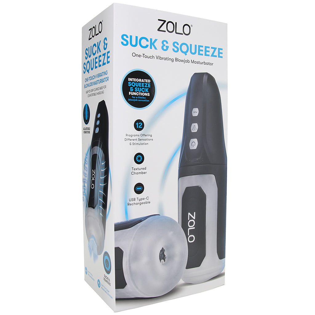 Zolo Suck and Squeeze Vibrating Blowjob Massager - Tophatter's Adult Sex Toys Online Male Masturbators > Auto Strokers - Tophatter Daily Deals