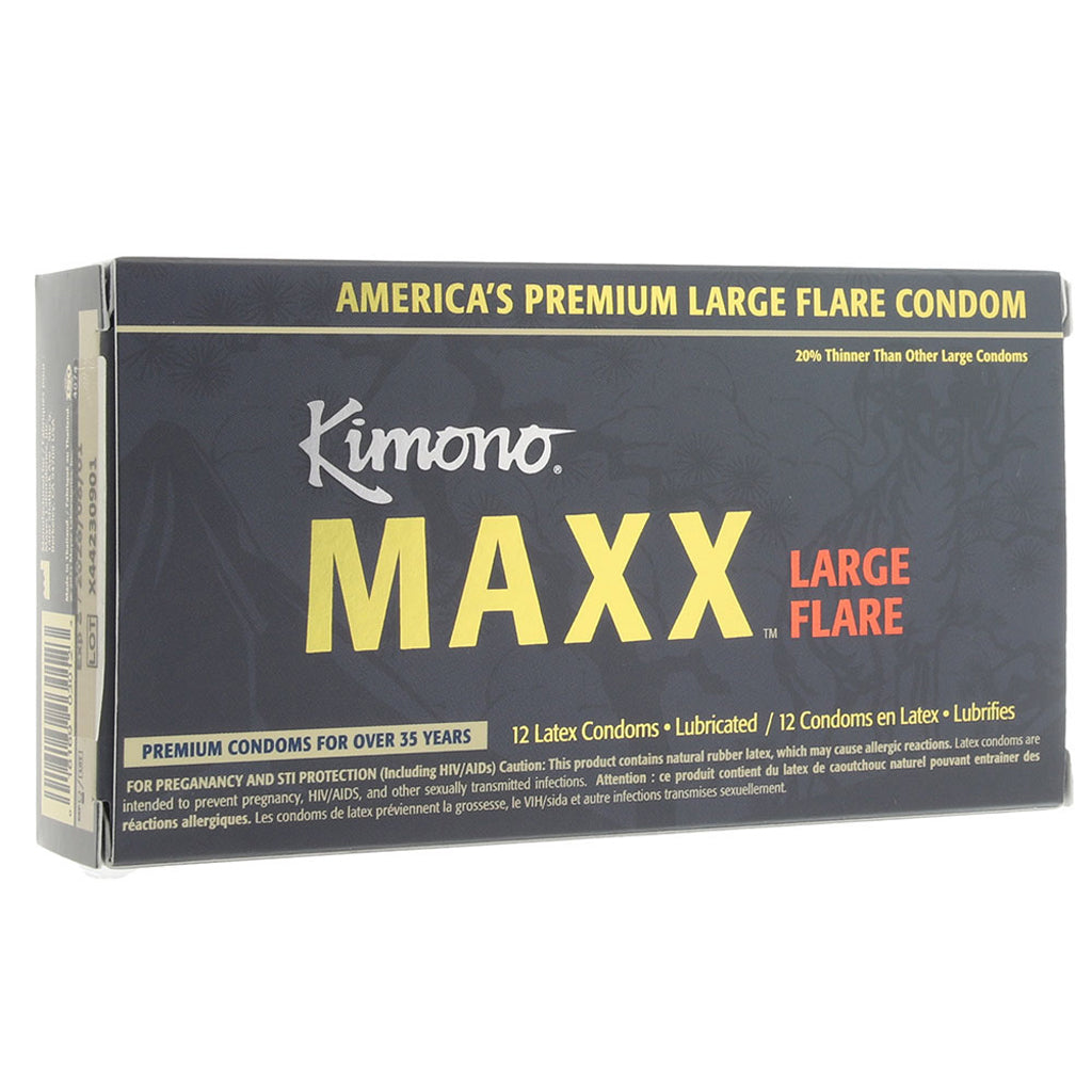 Kimono MAXX Large Flare Condoms in 12 Pack Condoms - Tophatter Daily Deals
