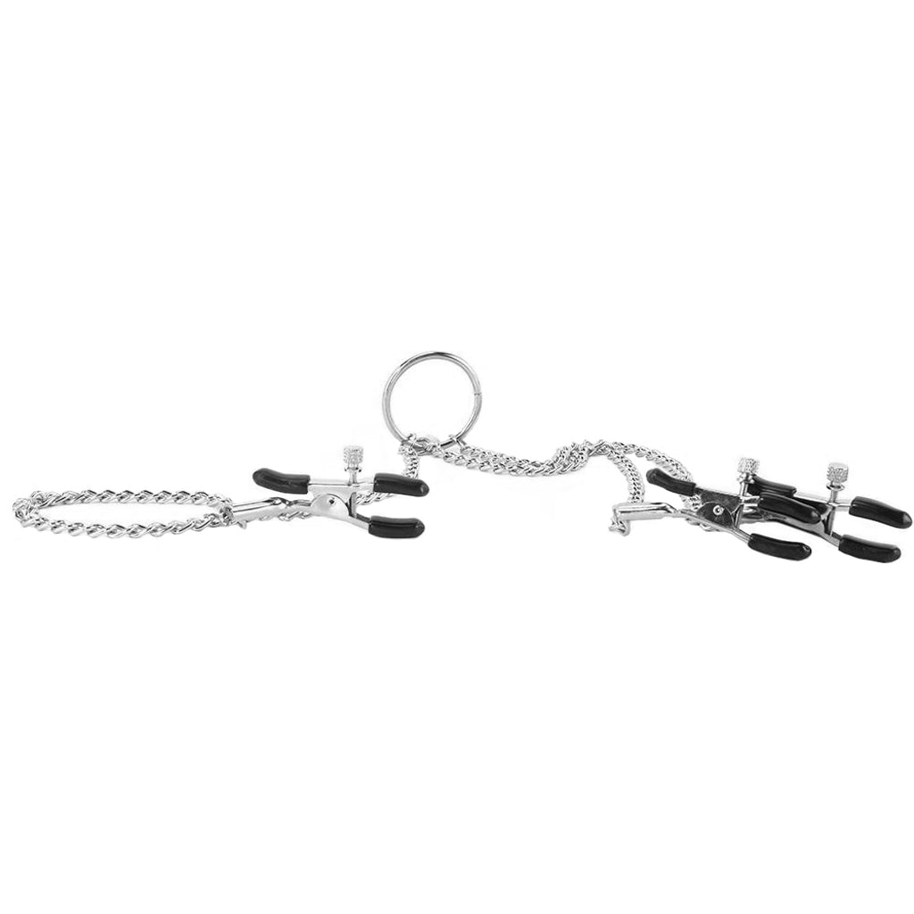 nipple play Triple Intimate Clamps in Silver - Tophatter's Adult Products Bondage and Fetish > Nipple Stimulators & Clamps - Tophatter Daily Deals