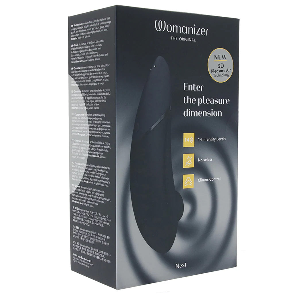 Womanizer Next 3D Pleasure Air Stimulator in Black Vibrators > Clitoral Stimulators - Tophatter Daily Deals