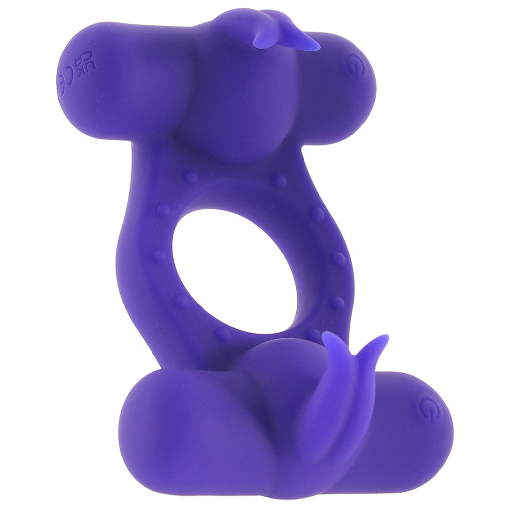 Silicone Triple Orgasm Enhancer Vibrating Ring Cock Rings - Tophatter Daily Deals