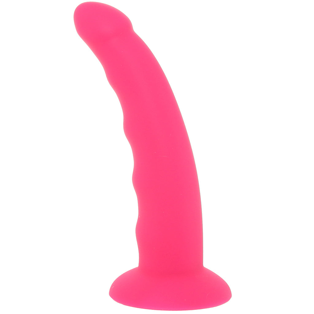 PinkCherry Premium 6.5 Inch Pink Silicone Wavy Dildo - Tophatter's Adult Sex Toys Online Dildo Sex Toys > G-Spot Dildos - Tophatter Daily Deals