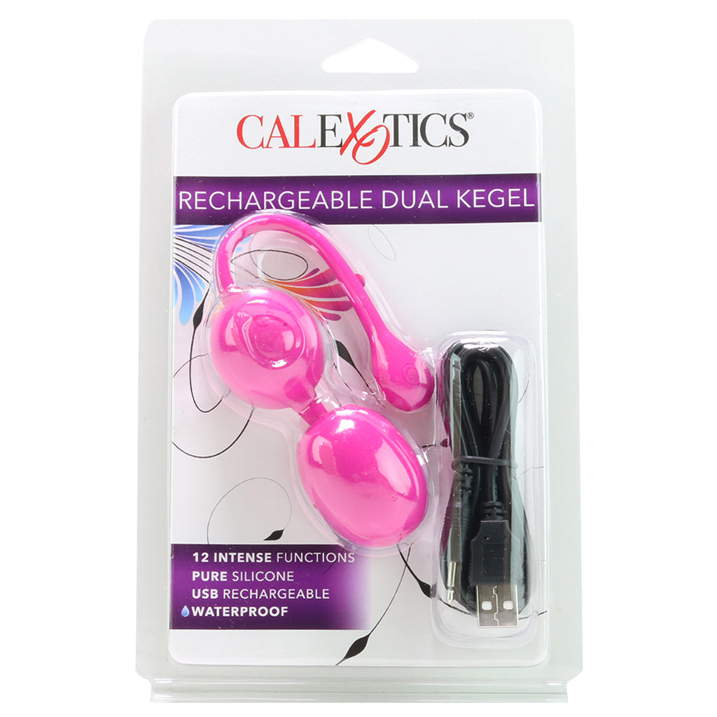 Dual Rechargeable Silicone Kegel Balls in Pink Kegel, Ben Wa and Pelvic Health Tools - Tophatter Daily Deals
