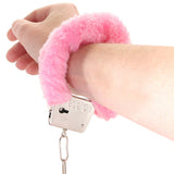 Playful Furry Cuffs with Keys in Pink Bondage and Fetish > Wrist and Ankle Cuffs - Tophatter Daily Deals