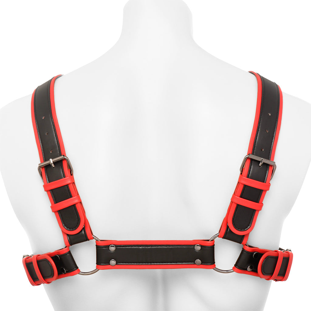 Master Series Alpha Pup Bulldog Harness in Red - Tophatter's Adult Sex Toys Online Bondage and Fetish > Men's Bondage Wear - Tophatter Daily Deals
