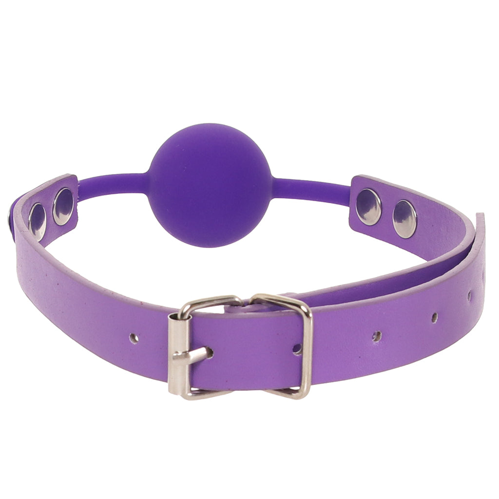 Ouch! Silicone Ball Gag in Purple Bondage and Fetish > Ball Gags & Mouth Restraints - Tophatter Daily Deals