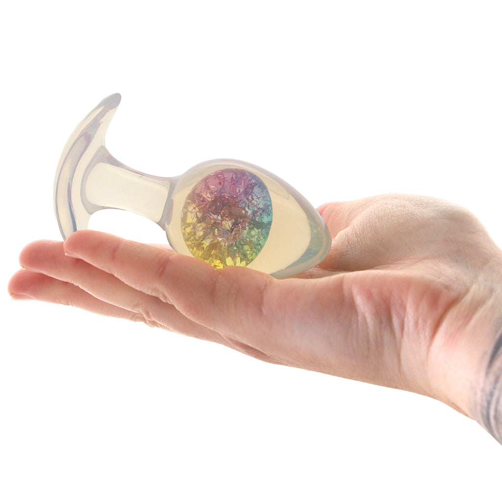 Glams Cosmic Rainbow Butt Plug in Medium - Tophatter's Adult Sex Toys Online Anal Sex Toys > Butt Plugs - Tophatter Daily Deals