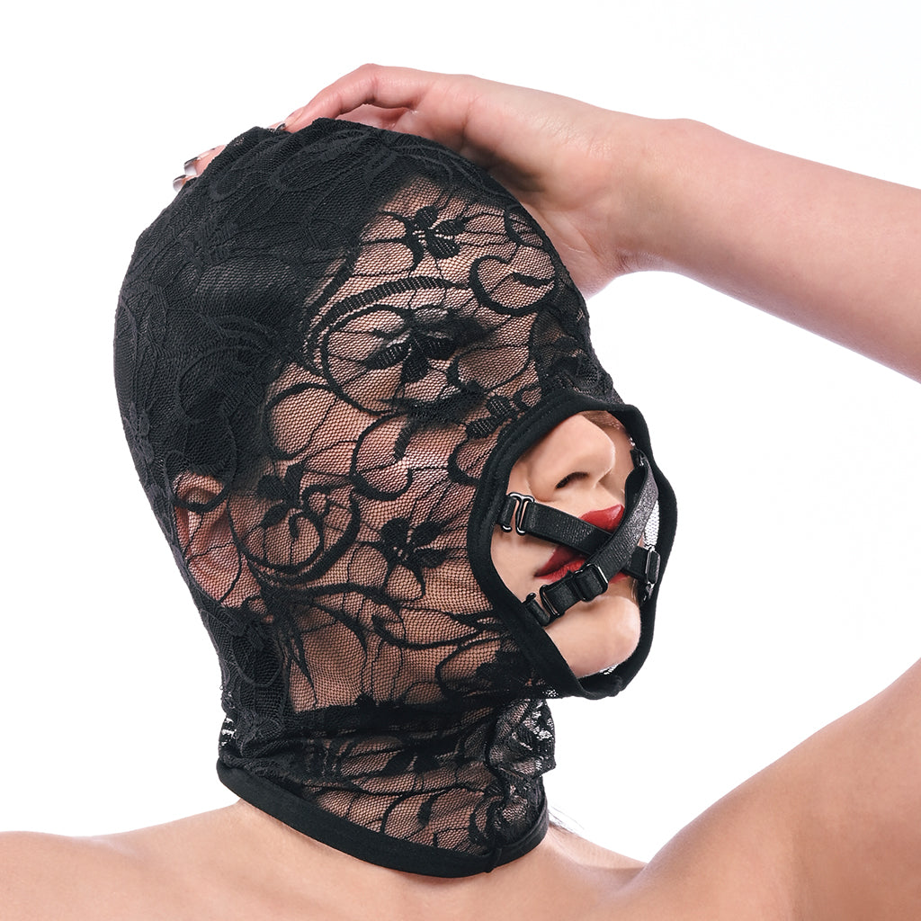 Sex & Mischief Lace Hush Hood Bondage and Fetish > Tools & Accessories - Tophatter Daily Deals