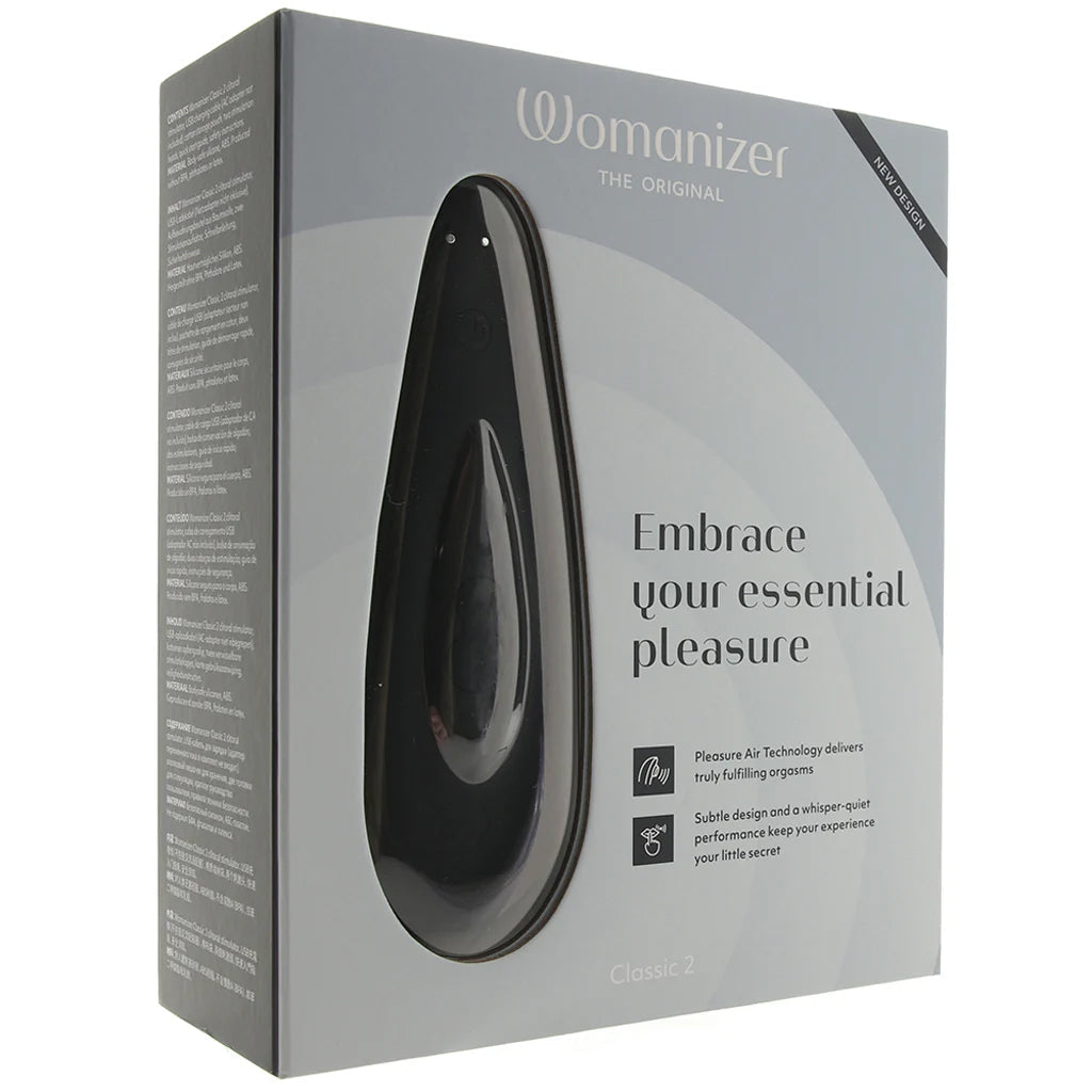 Womanizer Classic 2 Pleasure Air Stimulator in Black Vibrators > Clitoral Stimulators - Tophatter Daily Deals