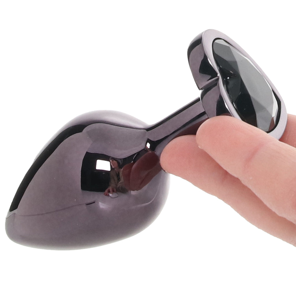 Jewel Black Diamond Heart Plug in Large - Tophatter's Adult Sex Toys Online Anal Sex Toys > Butt Plugs - Tophatter Daily Deals