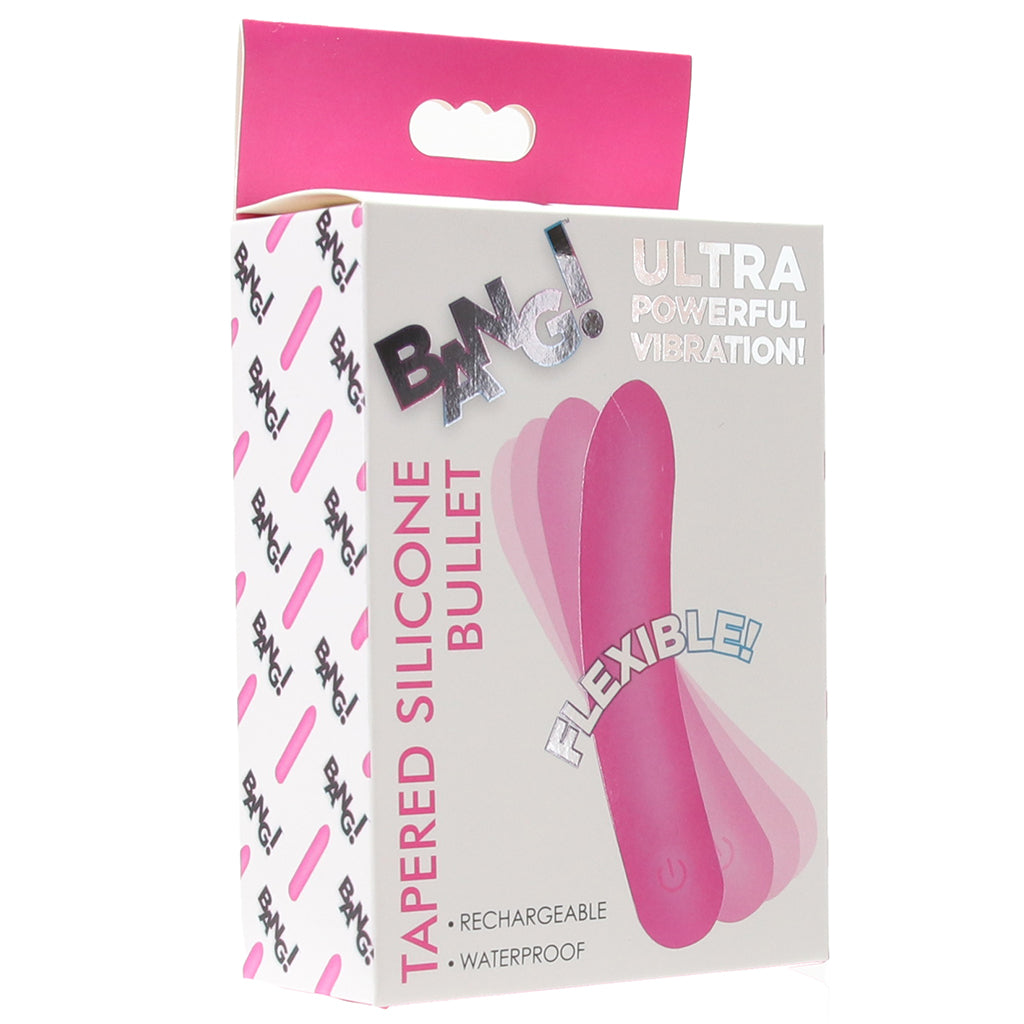 Bang! Flexible Tapered Silicone Bullet Vibe in Pink - Tophatter's Adult Sex Toys Online Vibrators > Bullet and Egg Vibrators - Tophatter Daily Deals