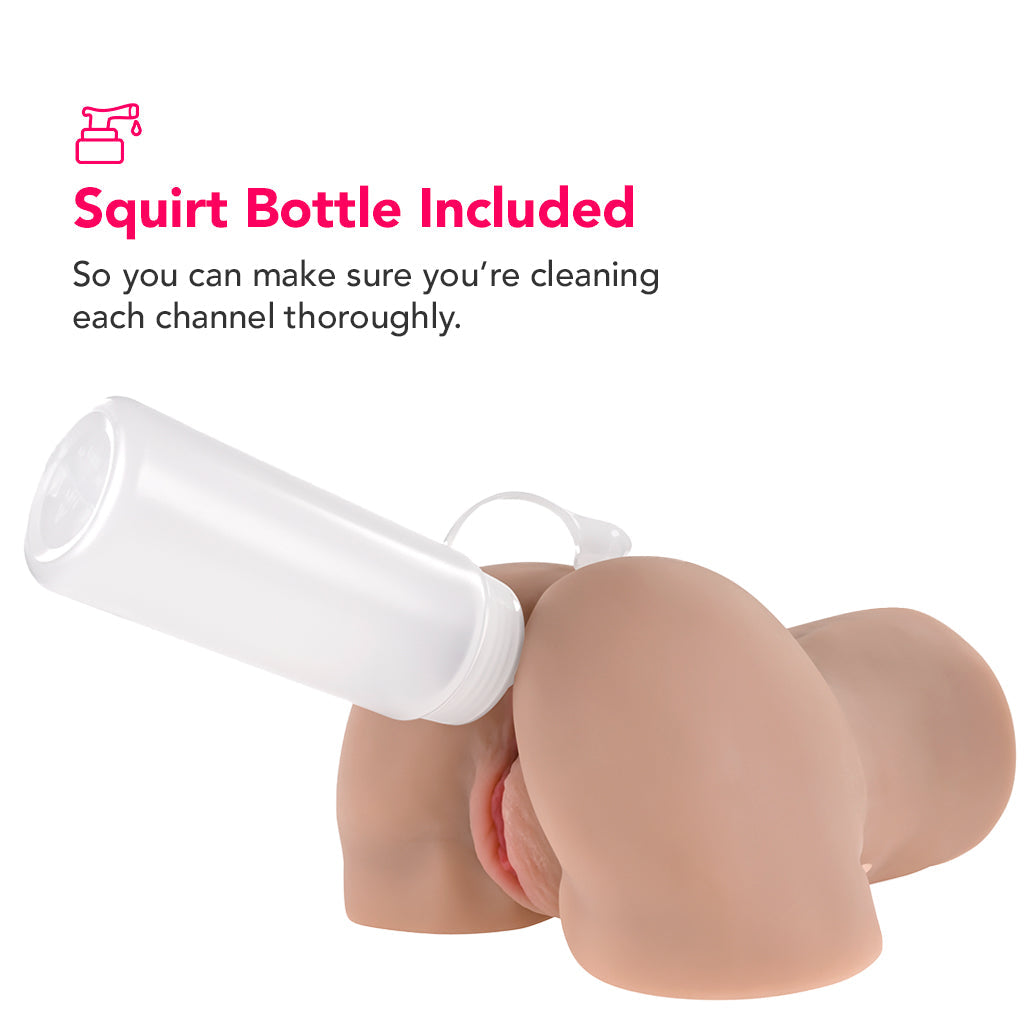 Rear Beauty Sucking & Vibrating Masturbator in Light - Tophatter's Adult Products Male Masturbators > Realistic Butts - Tophatter Daily Deals
