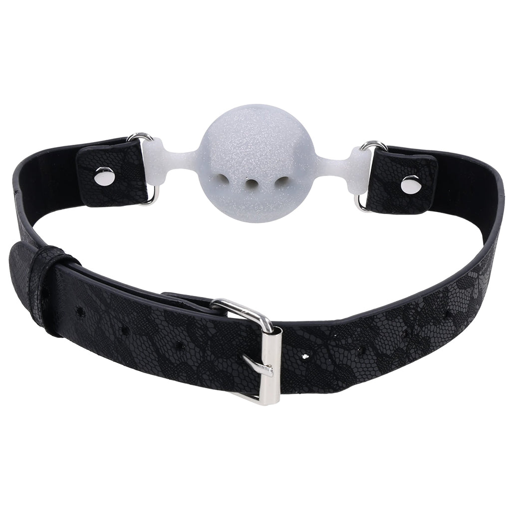 Sex & Mischief Lace Silicone Breathable Ball Gag Bondage and Fetish > Ball Gags & Mouth Restraints - Tophatter Daily Deals