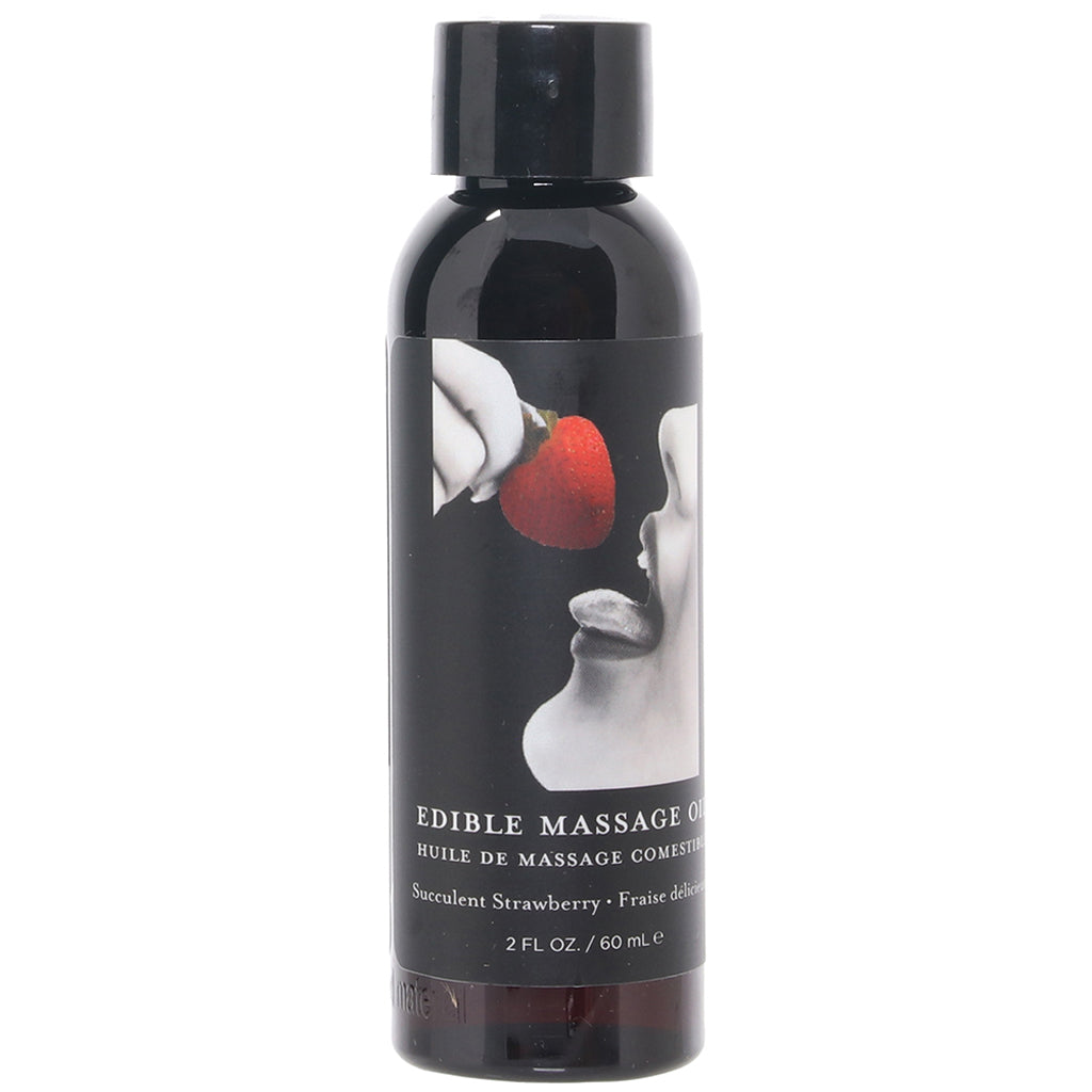 Edible Massage Oil 2oz/60ml in Succulent Strawberry Sensual Love > Massage - Tophatter Daily Deals