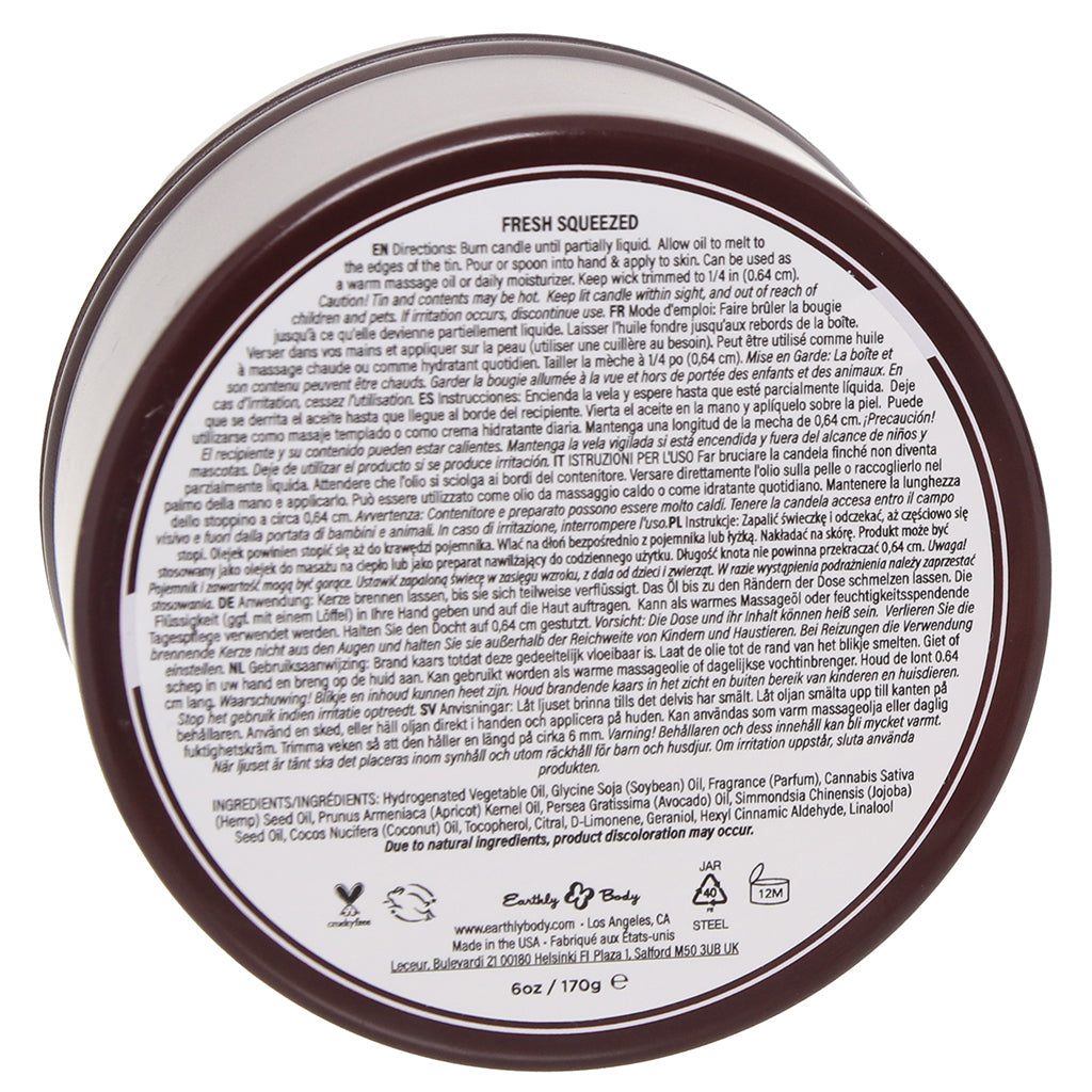3-in-1 Massage Candle 6oz/170g in Fresh Squeezed - Tophatter's Adult Sex Toys Online Lubes and Lotions > Erotic Massage Oils - Tophatter Daily Deals