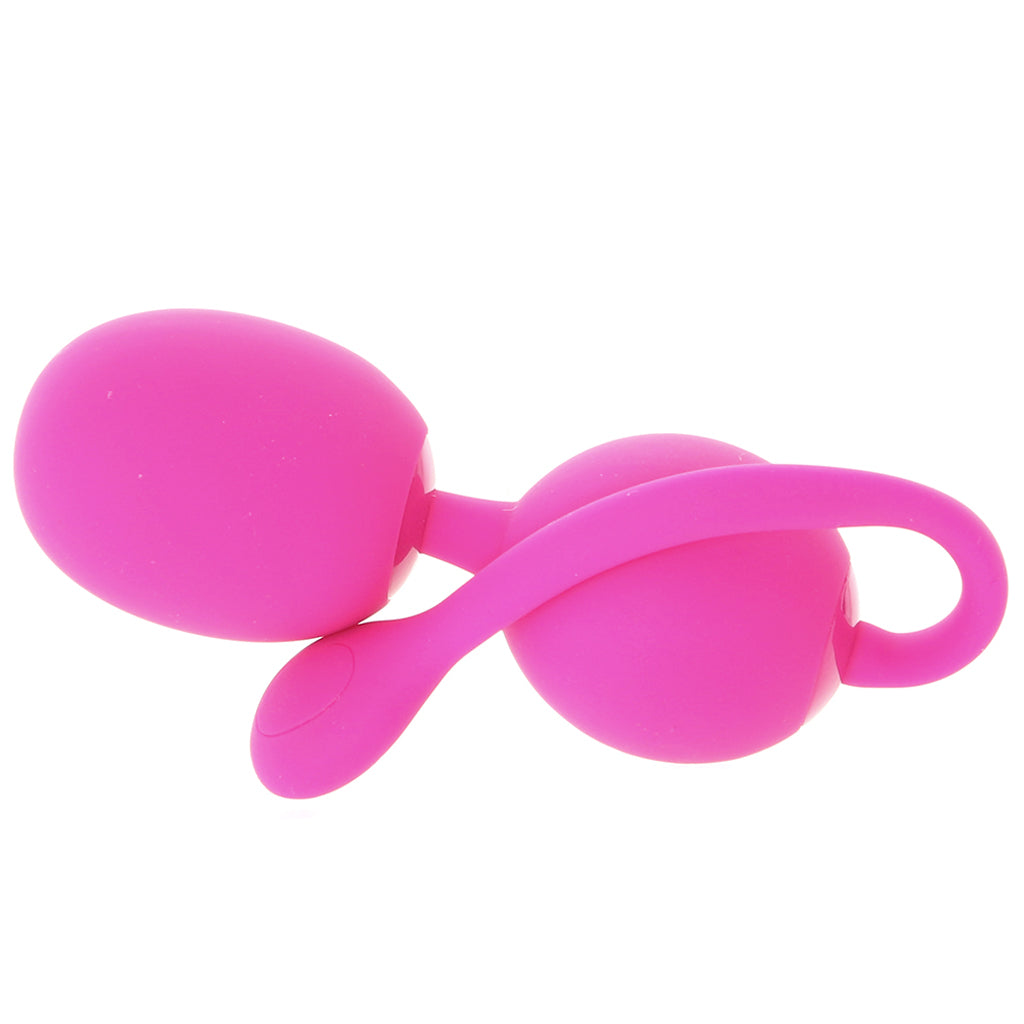 Dual Rechargeable Silicone Kegel Balls in Pink Kegel, Ben Wa and Pelvic Health Tools - Tophatter Daily Deals