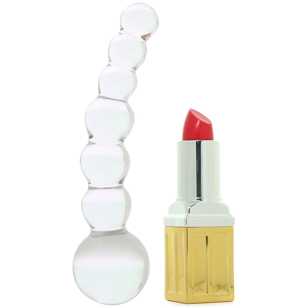 5 Inch Curved Glass Beaded Dildo Dildo Sex Toys > Non-Phallic Dildos - Tophatter Daily Deals