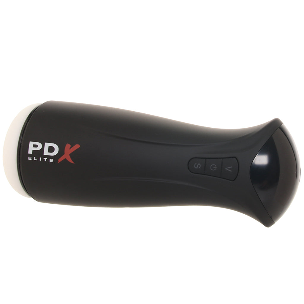 PDX Elite Fap-Gasm Auto Stroker in Frosted - Tophatter's Adult Sex Toys Online Male Masturbators > Auto Strokers - Tophatter Daily Deals