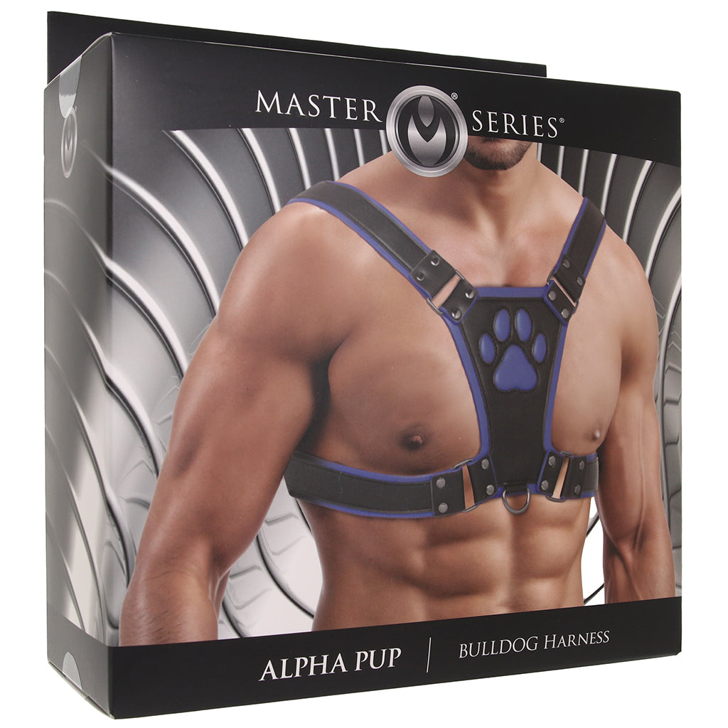 Master Series Alpha Pup Bulldog Harness in Blue - Tophatter's Adult Sex Toys Online Bondage and Fetish > Men's Bondage Wear - Tophatter Daily Deals
