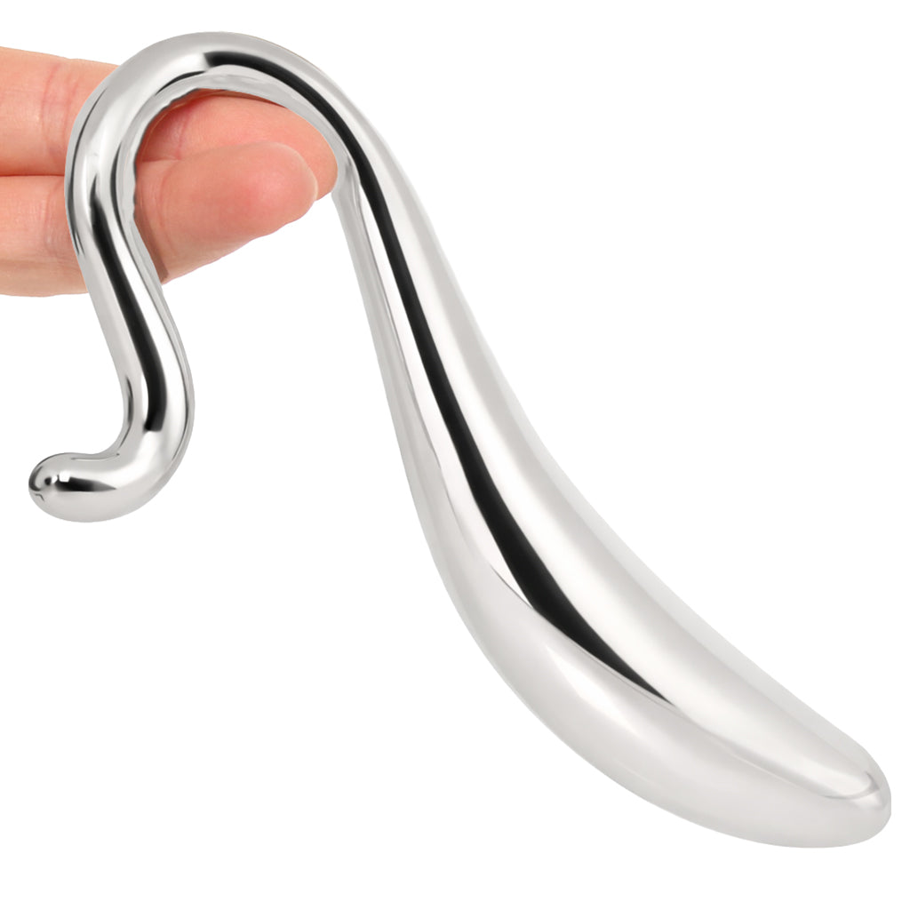 Stainless Steel Hollow Curved Wand Dildo Sex Toys > G-Spot Dildos - Tophatter Daily Deals