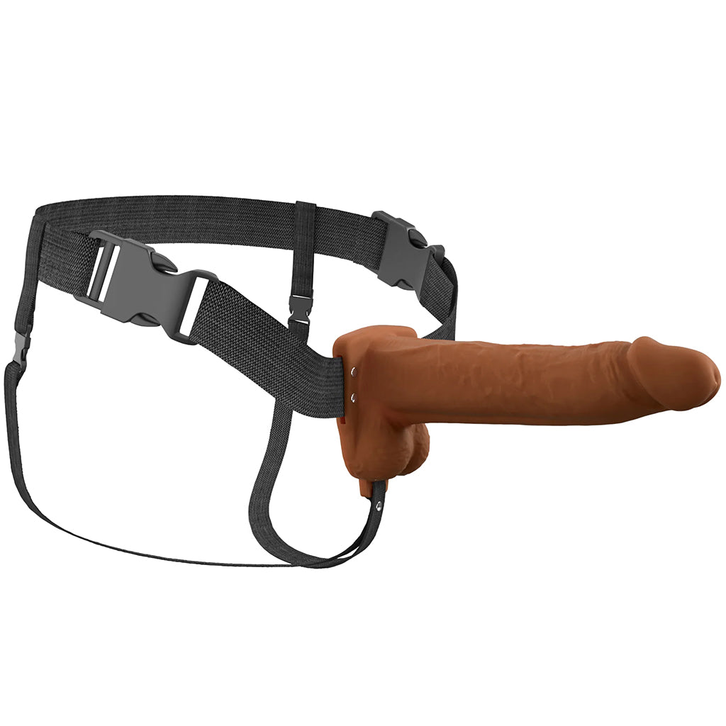 Fantasy X-tensions 8 Inch Hollow Strap-On Vibe in Brown Male Enhancement > Extenders and Sleeves - Tophatter Daily Deals