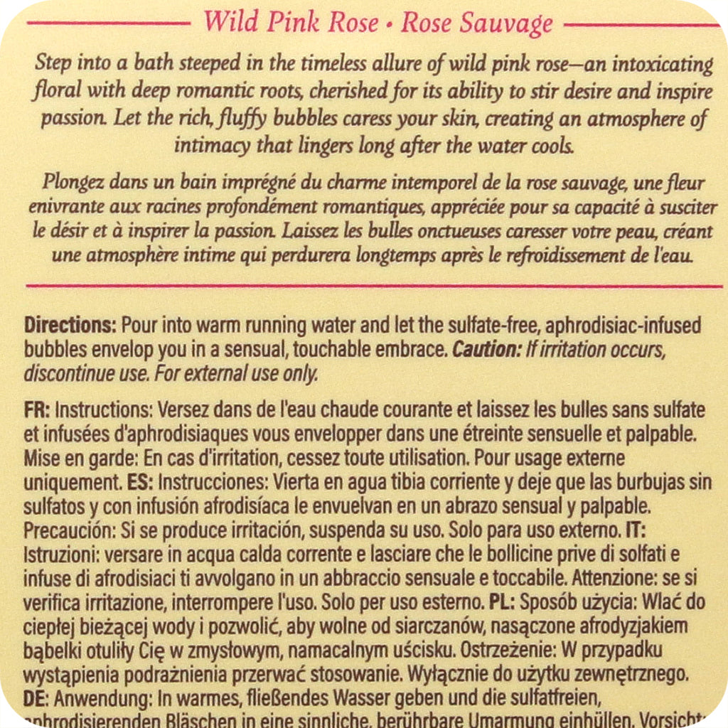 At Night Bubble Bath 8.4oz/250ml in Wild Pink Rose - Tophatter's Adult Sex Toys Online Lubes and Lotions > Hair & Skincare - Tophatter Daily Deals