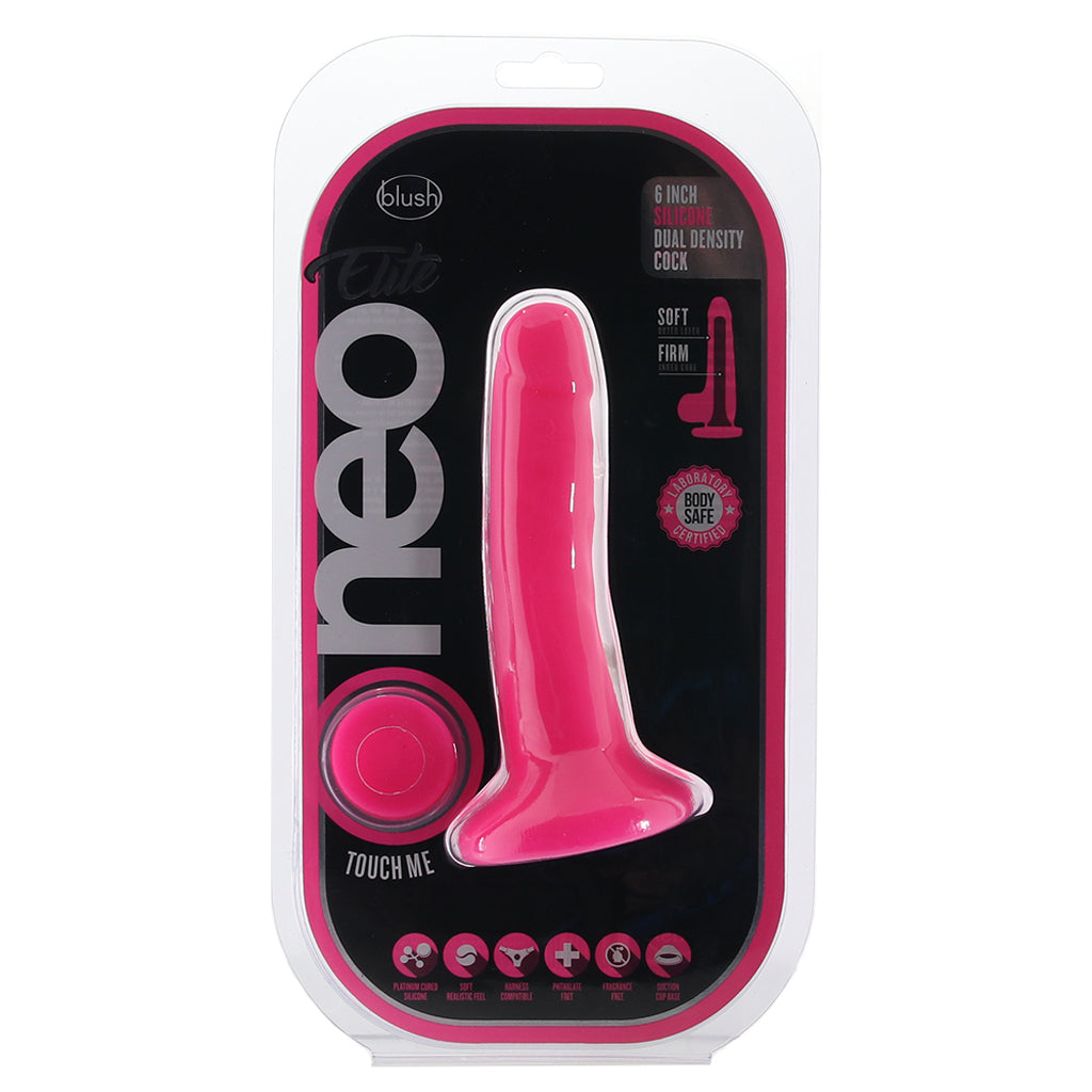 Neo Elite 6 Inch Silicone Dual Density Cock in Pink Dildo Sex Toys > Realistic Dildos - Tophatter Daily Deals