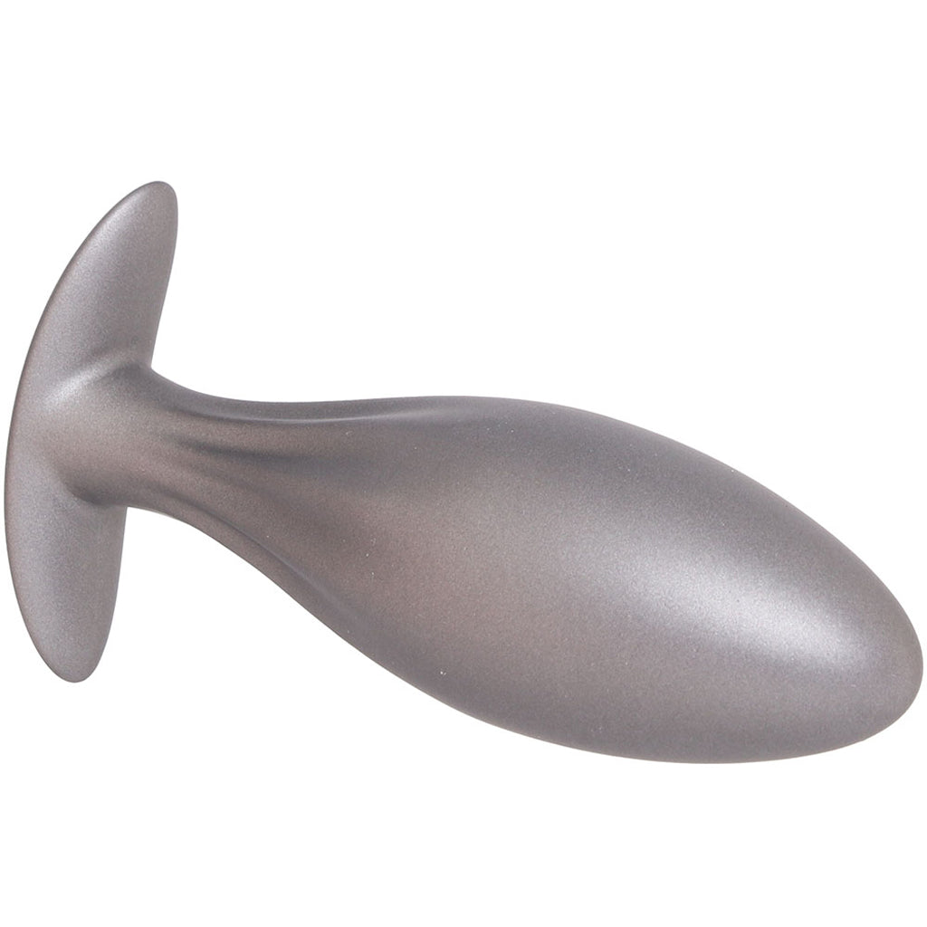 Ouch! Smooth Silicone Oval Butt Plug in Gun Metal - Tophatter's Adult Sex Toys Online Anal Sex Toys > Butt Plugs - Tophatter Daily Deals