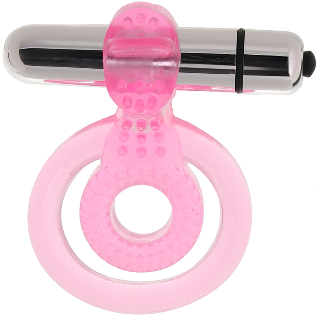 PinkCherry Dual Clit Flicker Cock Ring Vibrators > Vibrating Cock Rings - Tophatter Daily Deals