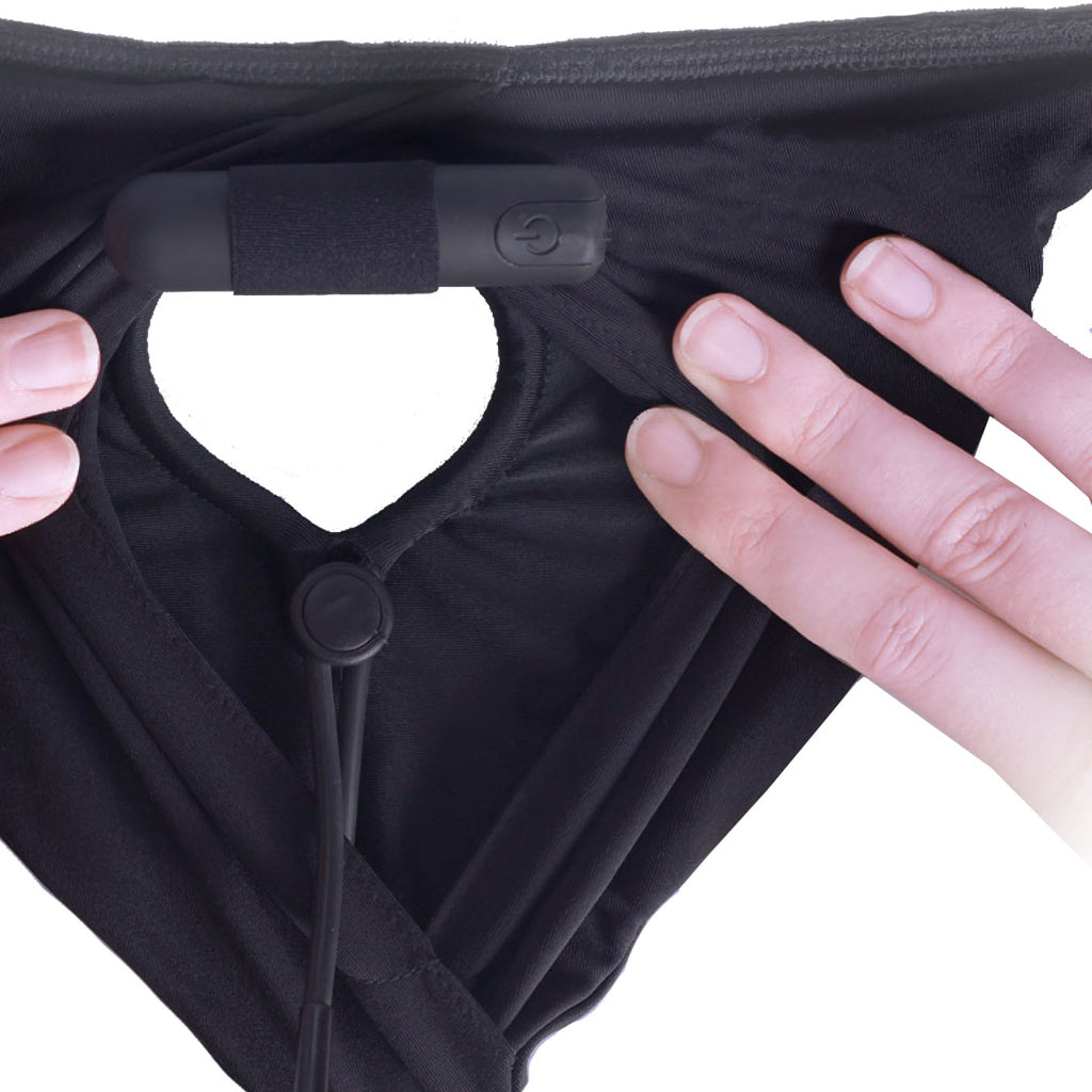 Ouch! Black Vibrating Strap-on Boxer /S Dildo Sex Toys > Strap-On and Harnesses - Tophatter Daily Deals