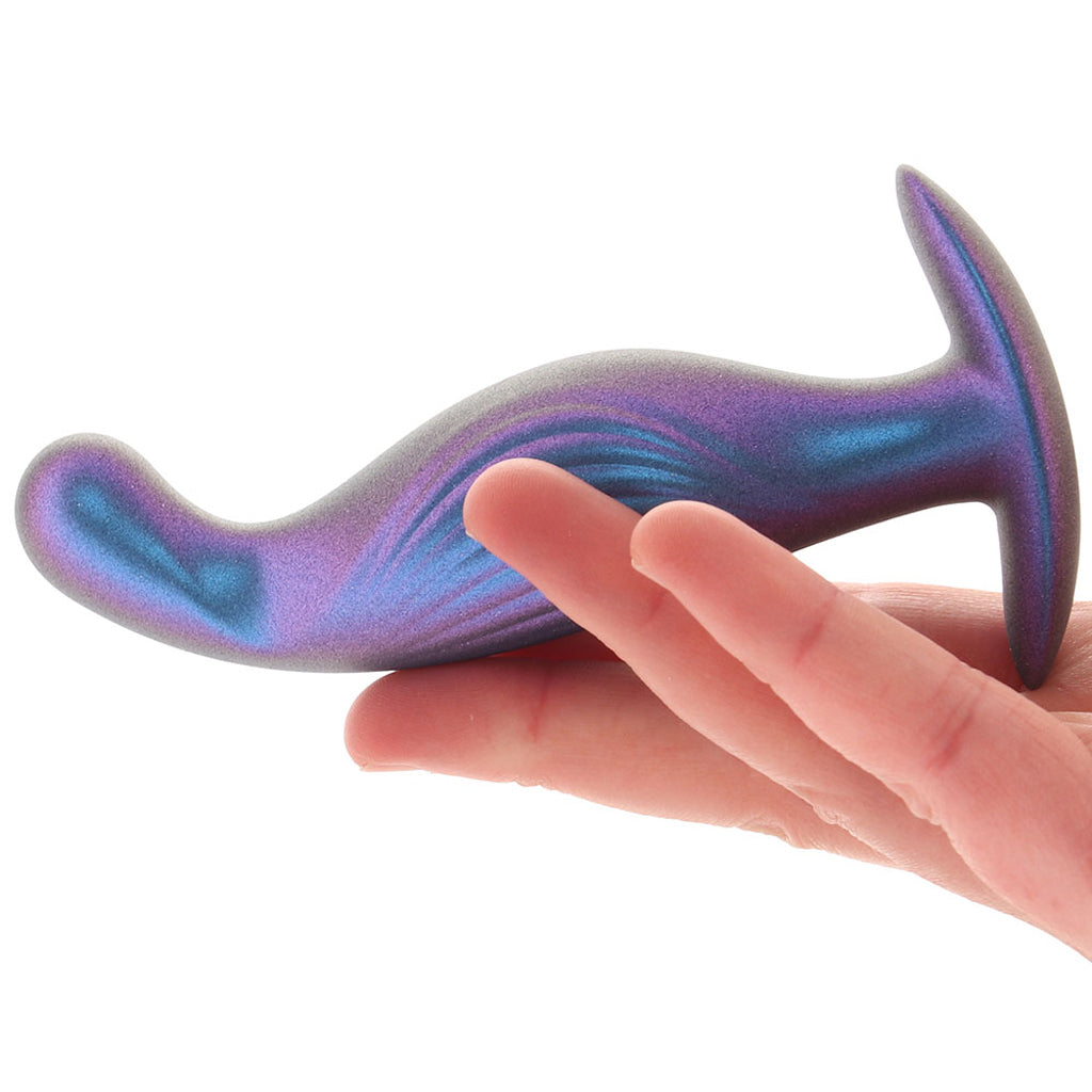 Ouch! Smooth Silicone P-Spot Butt Plug in Metallic Blue - Tophatter's Adult Sex Toys Online Anal Sex Toys > Butt Plugs - Tophatter Daily Deals
