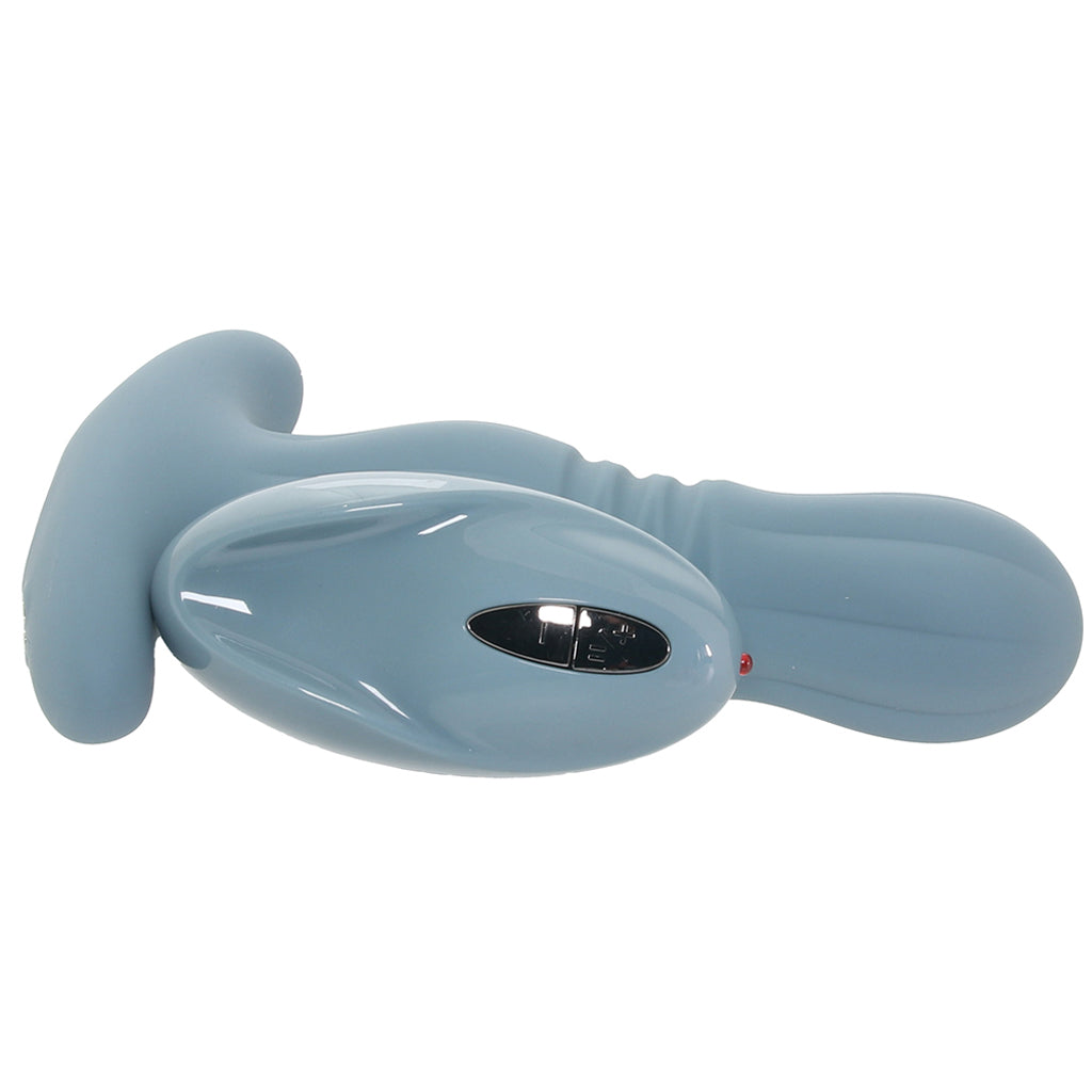 Renegade Gemini Thrusting Anal Plug with Remote in Grey - Tophatter's Vibrator Deals Online Anal Sex Toys > Anal Vibrators - Tophatter Daily Deals