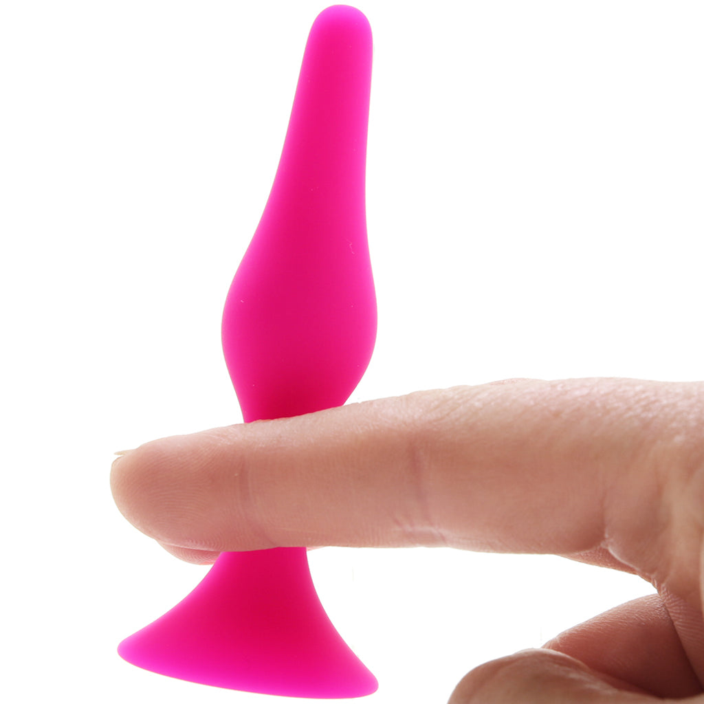Luxe Beginner Silicone Butt Plug Kit in Pink - Tophatter's Adult Products Anal Sex Toys > Butt Plugs - Tophatter Daily Deals