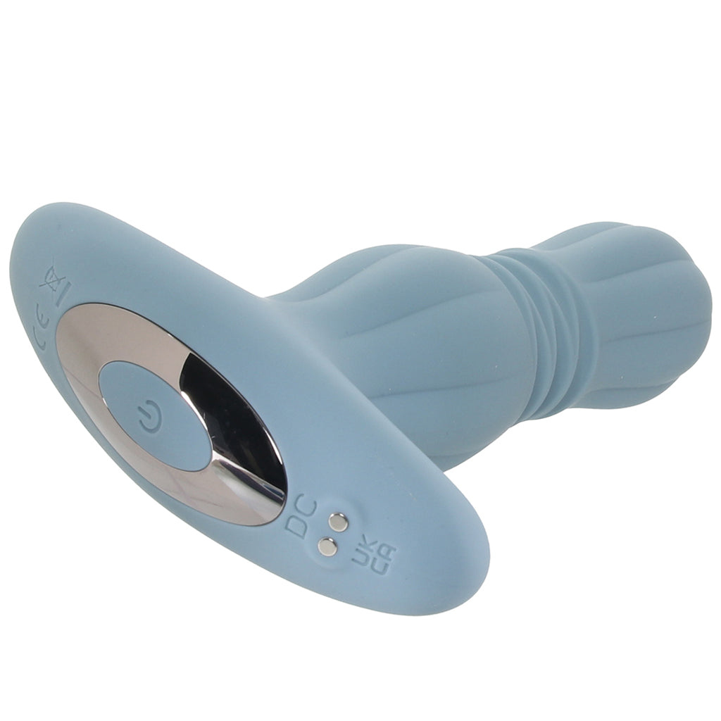 Renegade Gemini Thrusting Anal Plug with Remote in Grey - Tophatter's Vibrator Deals Online Anal Sex Toys > Anal Vibrators - Tophatter Daily Deals