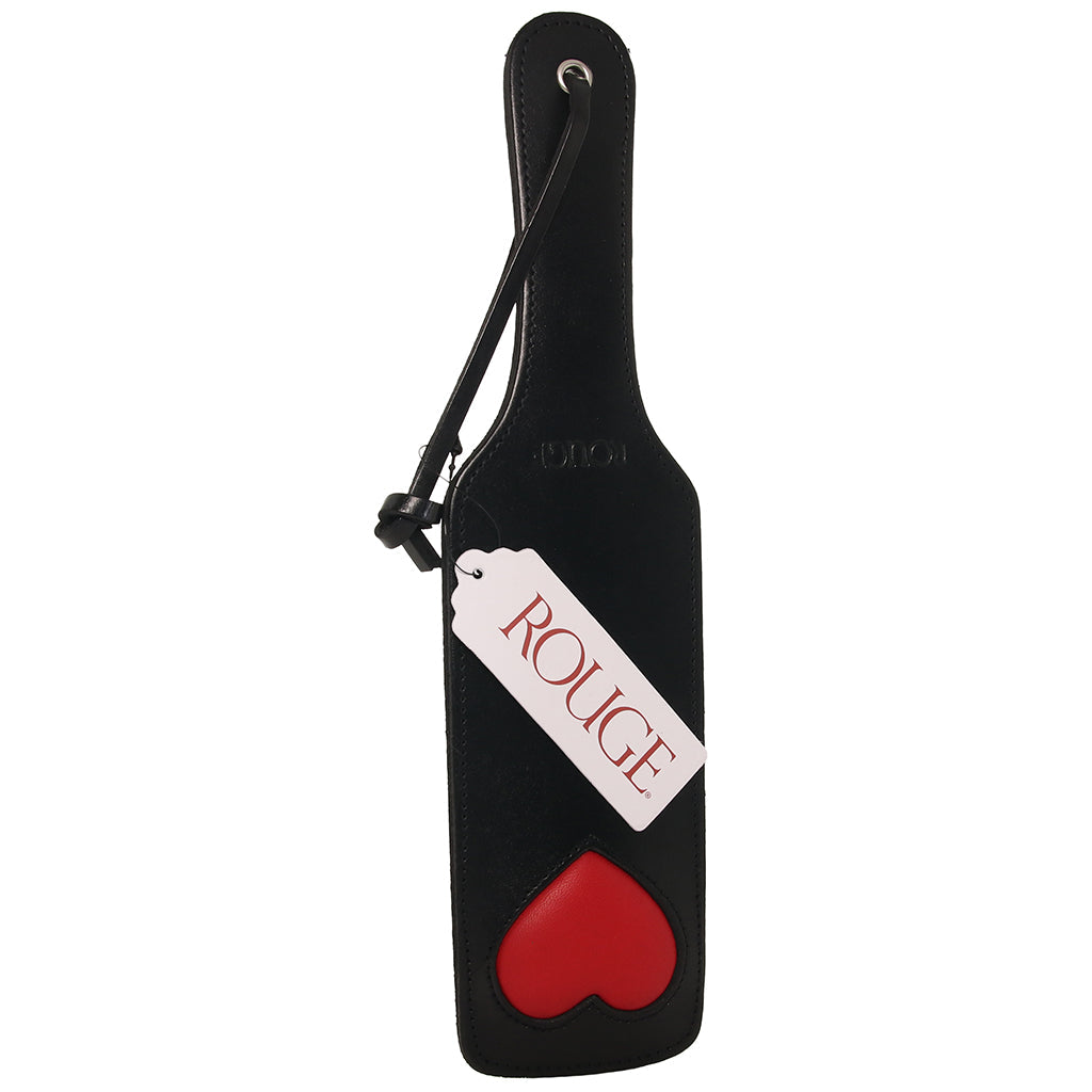 Black Leather Red Heart Paddle Bondage and Fetish > Whips and Crops - Tophatter Daily Deals