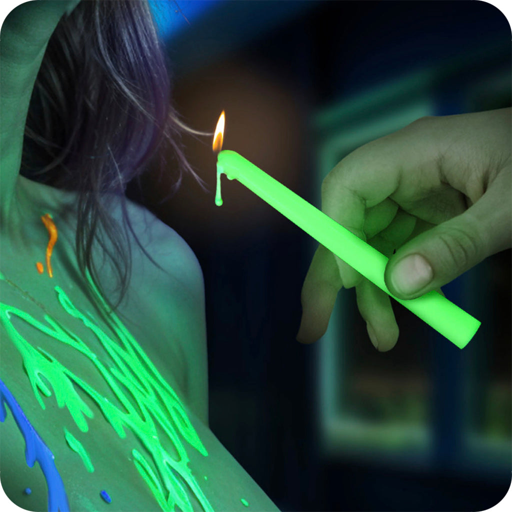 Master Series Glow Wax UV Drip Candles - Tophatter's Adult Sex Toys Online Bondage and Fetish > Tools & Accessories - Tophatter Daily Deals