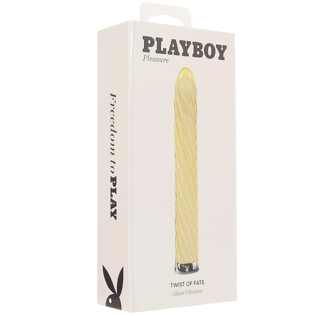 Playboy Pleasure Twist of Fate Glass Vibe - Tophatter's Adult Sex Toys Online Vibrators > Traditional Vibrators - Tophatter Daily Deals