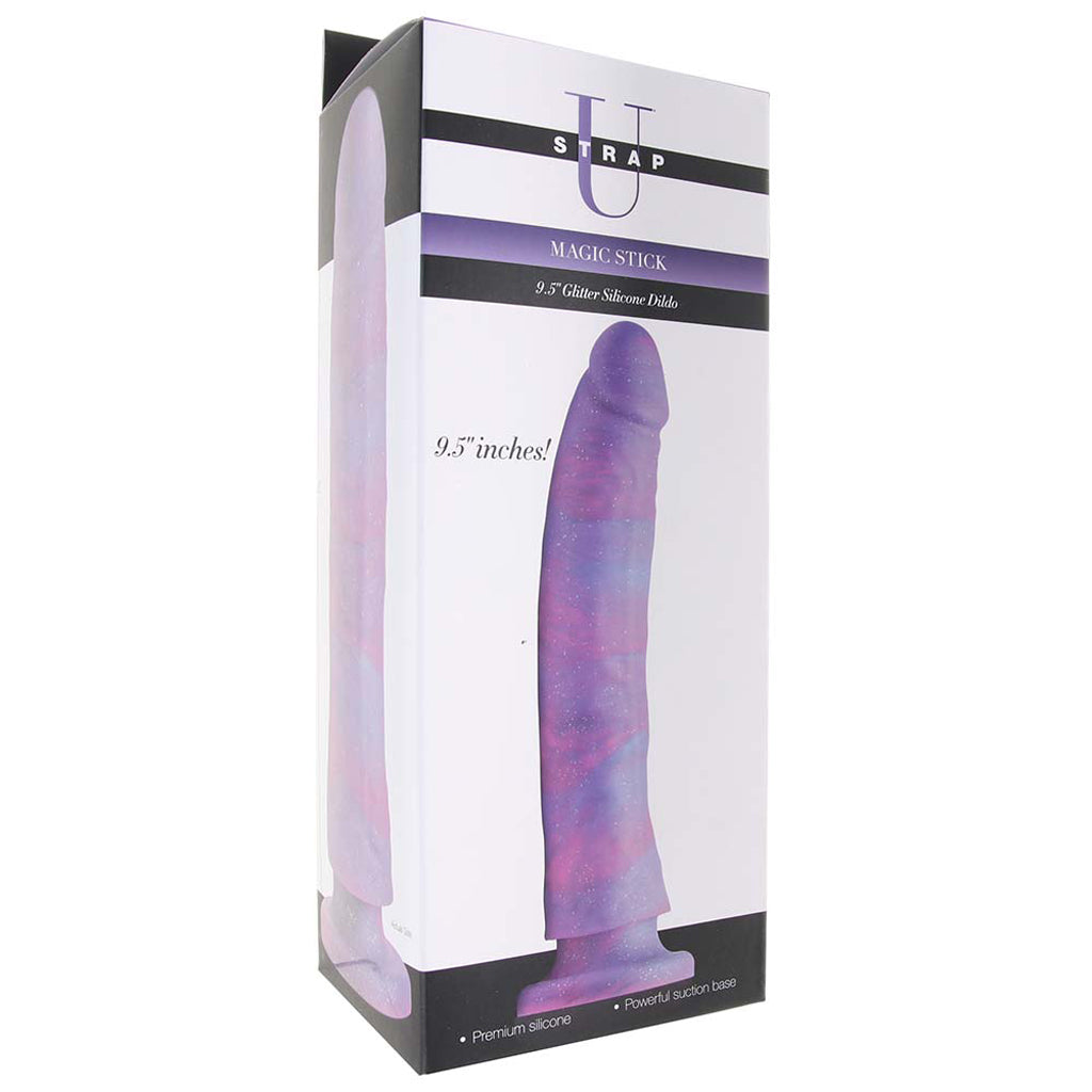 Strap U Magic Stick 9.5 Inch Glitter Silicone Dildo Dildo Sex Toys > Realistic Dildos - Tophatter Daily Deals