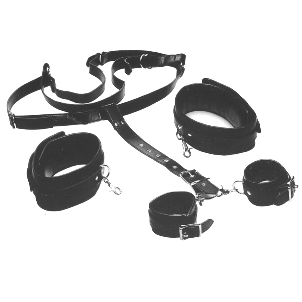 Strict Thigh Sling with Wrist Cuffs - Tophatter's Adult Products Bondage and Fetish > Restraints - Tophatter Daily Deals