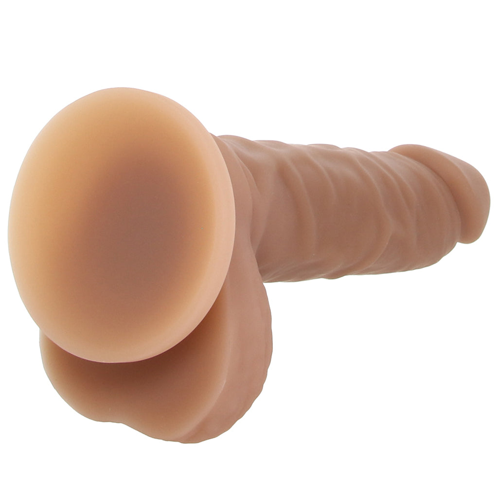 EasyRiders 7 Inch Silicone Dildo with Balls in Tan - Wholesale Prices (Limited Deals)