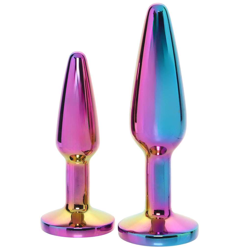 Rear Assets 2 Piece Butt Plug Kit in Multicolour Anal Sex Toys > Butt Plugs - Tophatter Daily Deals