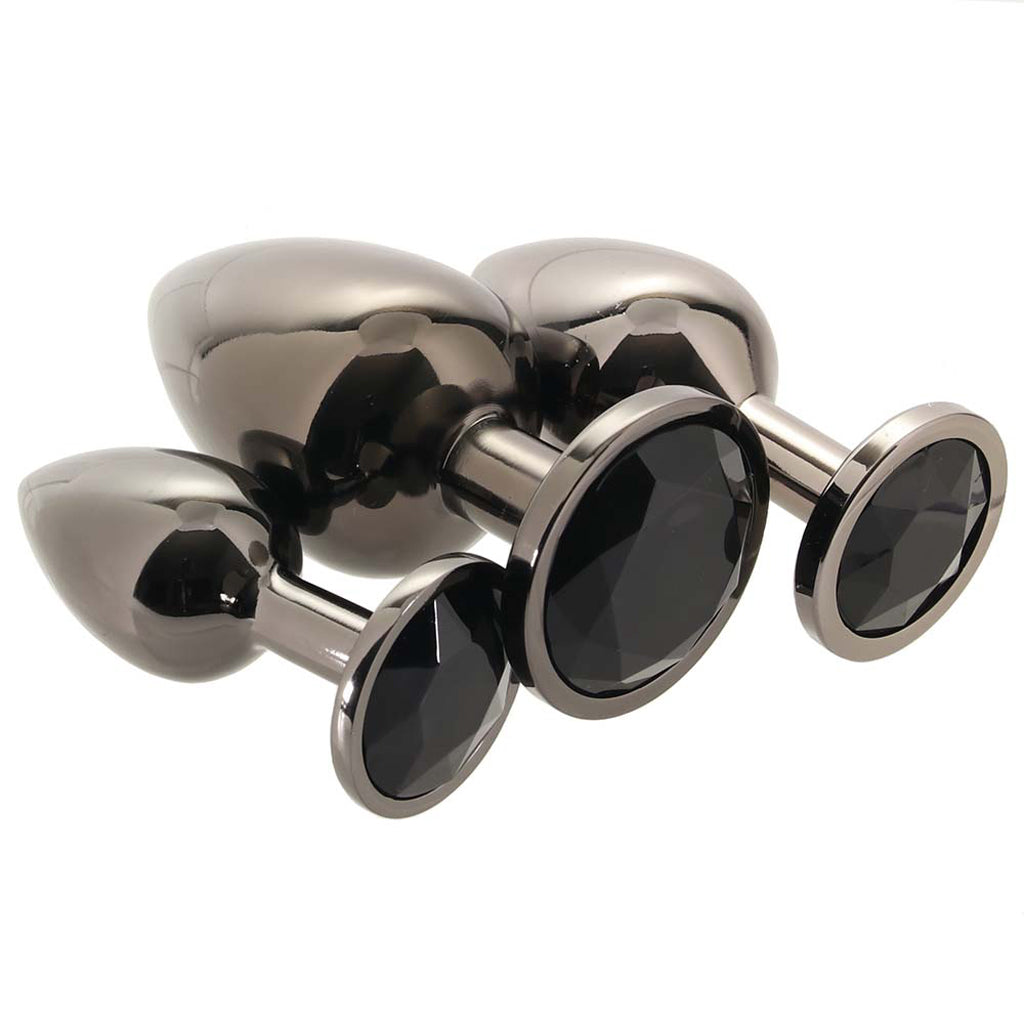 Black Gem Anal Plug Set - Tophatter's Adult Products Anal Sex Toys > Butt Plugs - Tophatter Daily Deals