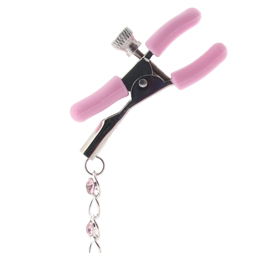 PinkCherry In A Pinch Beginner Nipple Clamps - Tophatter's Adult Products Bondage and Fetish > Nipple Stimulators & Clamps - Tophatter Daily Deals